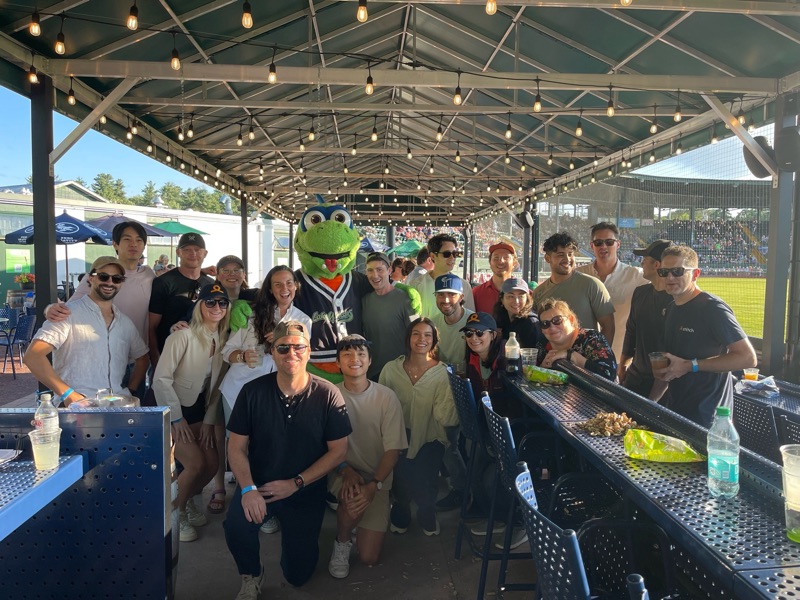 Stitch team at a baseball game