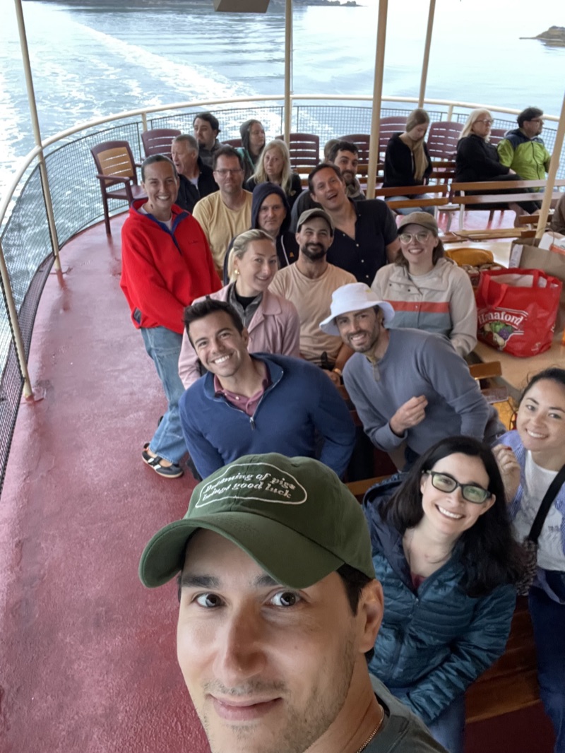 Stitch team on a boat outing
