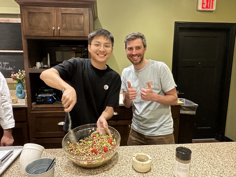 Stitch team cooking together